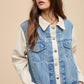 Annie Wear Collared Neck Double Placket Denim Jacket - DAVERRI FASHIONS