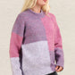 VERY J Color Block Mock Neck Drop Shoulder Sweater Sweaters