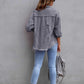 Distressed Drop Shoulder Denim Jacket - DAVERRI FASHIONS