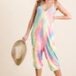 BiBi Tie Dye French Terry Mid-Length Casual Jumpsuit PASTEL TIEDYE Jumpsuits