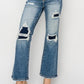 Risen Full Size High Rise Distressed Ankle Flare Jeans - DAVERRI FASHIONS