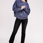 Zenana Acid Washed Hoodie Jacket Coats & Jackets