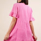 VERY J Plus Size Mineral Washed Woven Mini Dress Mini Dresses