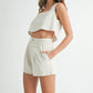 MABLE Sleeveless Crop Top and Shorts Set