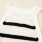 Daverri contrast striped sleeveless sweater dress with ribbed neckline