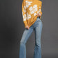 Umgee Floral Long Sleeve Sweater Mustard - DAVERRI FASHIONS