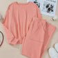 Round Neck Long Sleeve Top and Pants Set - DAVERRI FASHIONS