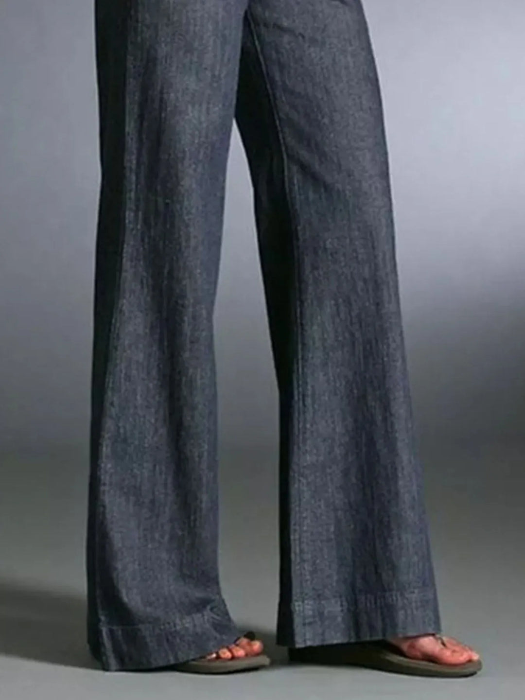 Full Size High-Waisted Wide-Leg Wash Jeans Plus Size | Jeans Daverri Fashions