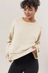 HYFVE Round Neck Dropped Shoulder Ribbed Sweater - DAVERRI FASHIONS