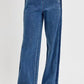 RISEN Full Size Elastic Waist Wide Leg Jeans Plus Size Medium