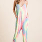 BiBi Tie Dye French Terry Mid-Length Casual Jumpsuit Jumpsuits