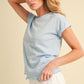 Aemi + Co Lettuce Edge Round Neck Short Sleeve T-Shirt T-Shirts