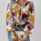 Daverri Fashions Floral Print Long Sleeve Shirt - DAVERRI FASHIONS