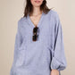 VERY J Plus Size Washed Cotton Gauze Oversized Top - DAVERRI FASHIONS