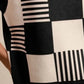 BiBi Checker With Stripes Pattern Sleeveless Sweater - DAVERRI FASHIONS