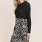 BOMBOM Leopard Color Block Knit Dress - DAVERRI FASHIONS