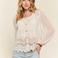ADORA Button Down Embroidered Blouse Blouses