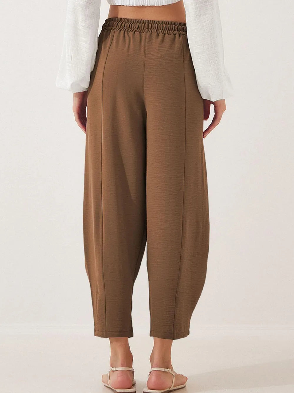 Full Size Drawstring Cropped Jogger Pants Plus Size | Pants Daverri Fashions