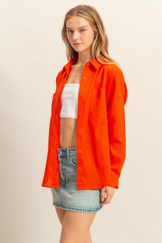 HYFVE Sand Washed Relaxed Long Sleeve Shirt Shirts
