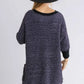 Umgee Full Size Ribbed Hem Round Neck 3/4 Sleeve Sweater Dress with Pockets Plus Size - DAVERRI FASHIONS