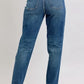 Judy Blue Full Size High Waisted Rigid Magic Non-destroy Straight Leg Jeans Plus Size - DAVERRI FASHIONS