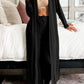 Open Front Long Sleeve Cardigan and Pants Lounge Set - DAVERRI FASHIONS