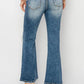 Risen Full Size High Rise Distressed Ankle Flare Jeans - DAVERRI FASHIONS