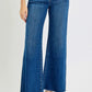 RISEN Tummy Control High Rise Wide Leg Jeans - DAVERRI FASHIONS