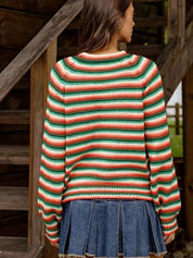 Rainbow Striped Pullover Sweater | Sweaters Daverri Fashions