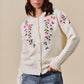 SO ME Floral Embroidered Coquette Sweater Cardigan - DAVERRI FASHIONS