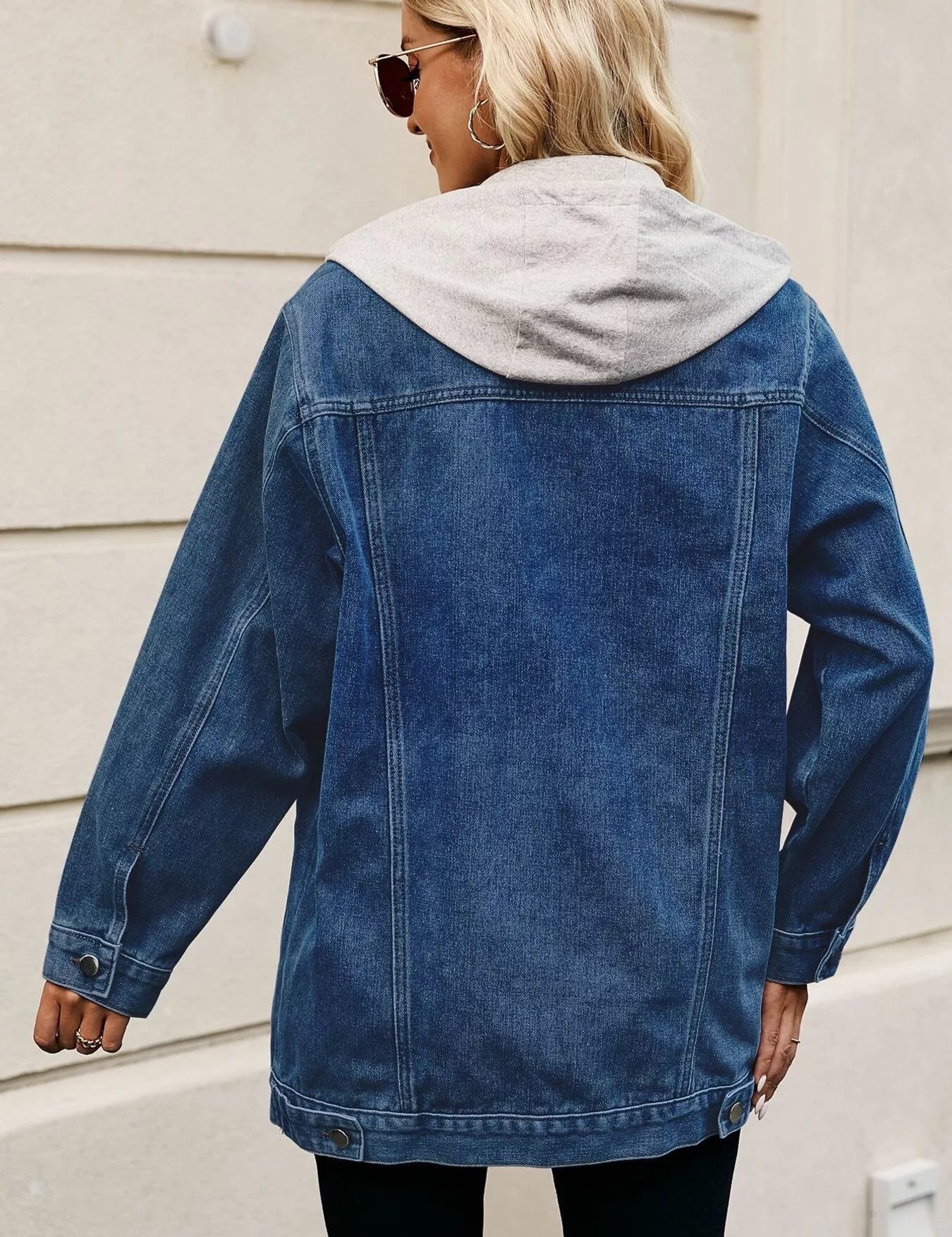 Button Up Long Sleeve Denim Jacket | Denim Jackets Daverri Fashions