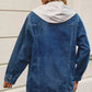 Button Up Long Sleeve Denim Jacket - DAVERRI FASHIONS