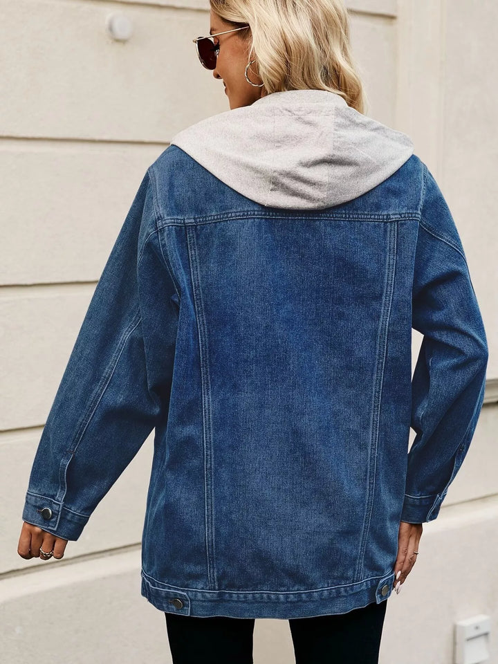Button Up Long Sleeve Denim Jacket | Denim Jackets Daverri Fashions