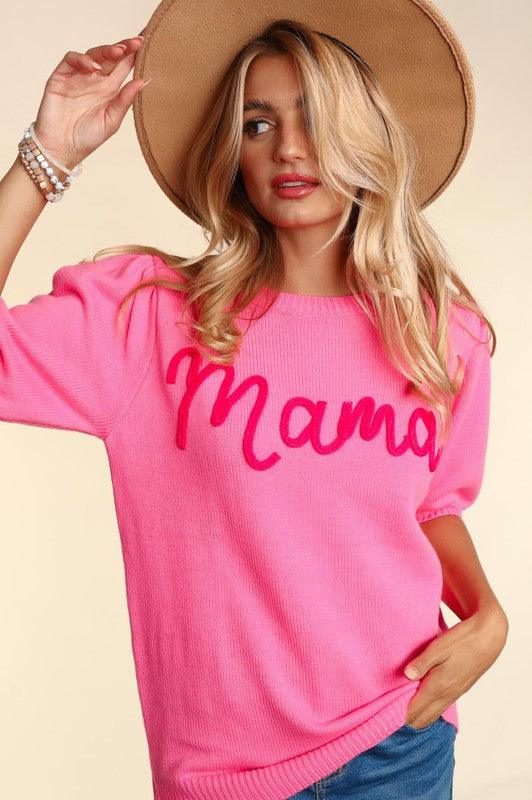 Plus Size Embroidered Mama Sweater Sweaters