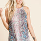 BiBi Snakeskin Print Low Gauge Hacci Knit Halter