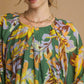 Umgee Mix Abstract Print Balloon Sleeve Blouse Blouses