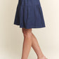 ADORA Elastic Waist Wide Leg Denim Shorts Denim Shorts