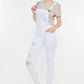 Kancan Distressed Skinny Denim Overalls White Overalls