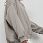 Round Neck Dropped Shoulder Long Sleeve Sweatshirt - DAVERRI FASHIONS