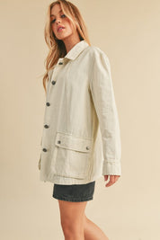 Aemi + Co Seam Detail Button Up Jacket with Pockets