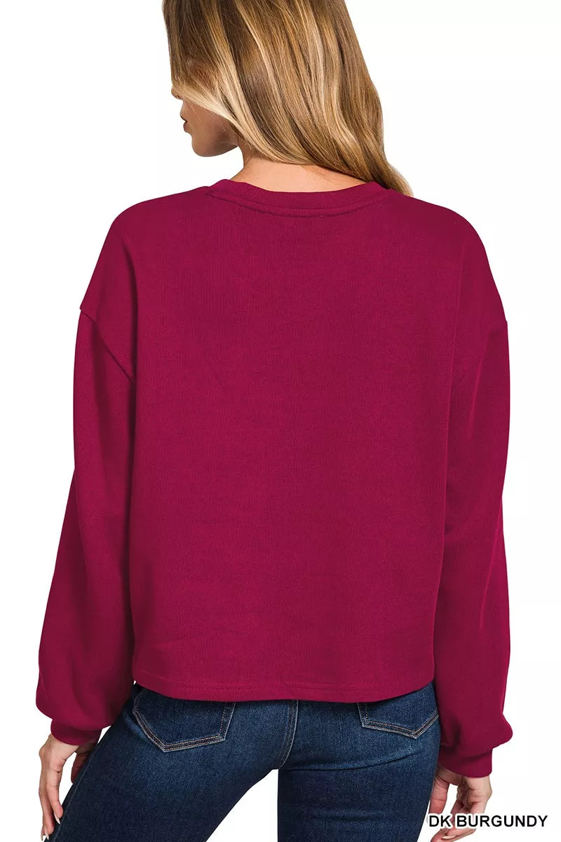 Zenana French Rib Pullover and Pants Set | Daverri Fashions