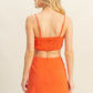 HYFVE Ruched Bra Top and Mini Skirt Set Outfit Sets