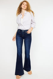 Kancan Mid Rise Slim Flare Jeans | Daverri Fashions