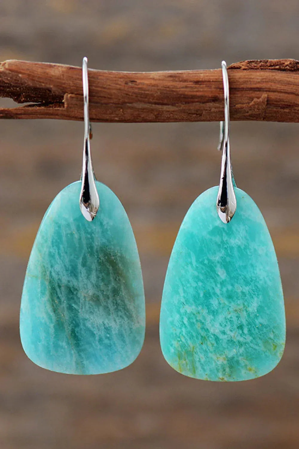 Natural Stone Dangle Earrings - DAVERRI FASHIONS