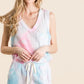 BiBi Tie Dye Textured Knit Top and Shorts Set N.PINK BLUE MULTI Short Sets
