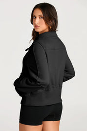 Half Zip Long Sleeve Sweatshirt | Sweatshirts Daverri Fashions
