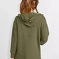 Drawstring Kangaroo Pocket Long Sleeve Hoodie - DAVERRI FASHIONS