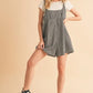 Aemi+Co Plaid Square Neck Romper NAVY L