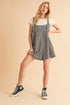 Aemi+Co Plaid Square Neck Romper NAVY L