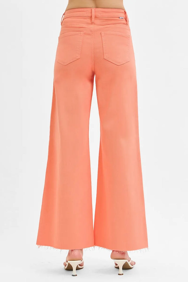 RISEN Full Size Tummy Control High Rise Wide Leg Palazzo Jeans Jeans